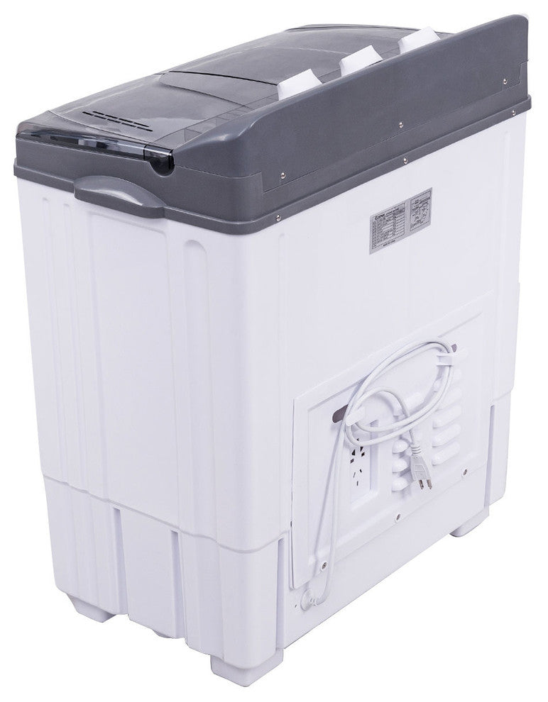 Costway Portable Mini Compact Twin Tub 16Lbs Total Washing Machine Washer