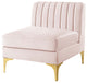 Tufted Sofa, Velvet, Pink, Modern, Living Lounge Room Hotel Lobby Hospitality