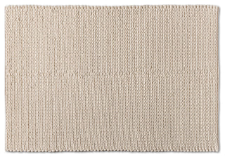 Alvero Modern Ivory Handwoven Wool Blend Area Rug