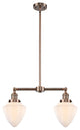 Innovations 209-AC-G661-7 2 Light 24" Island Light, Antique Copper