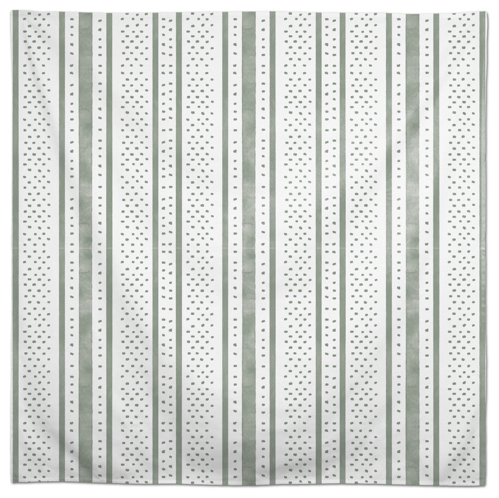 Polka Dot Watercolor Stripes 58x58 Tablecloth