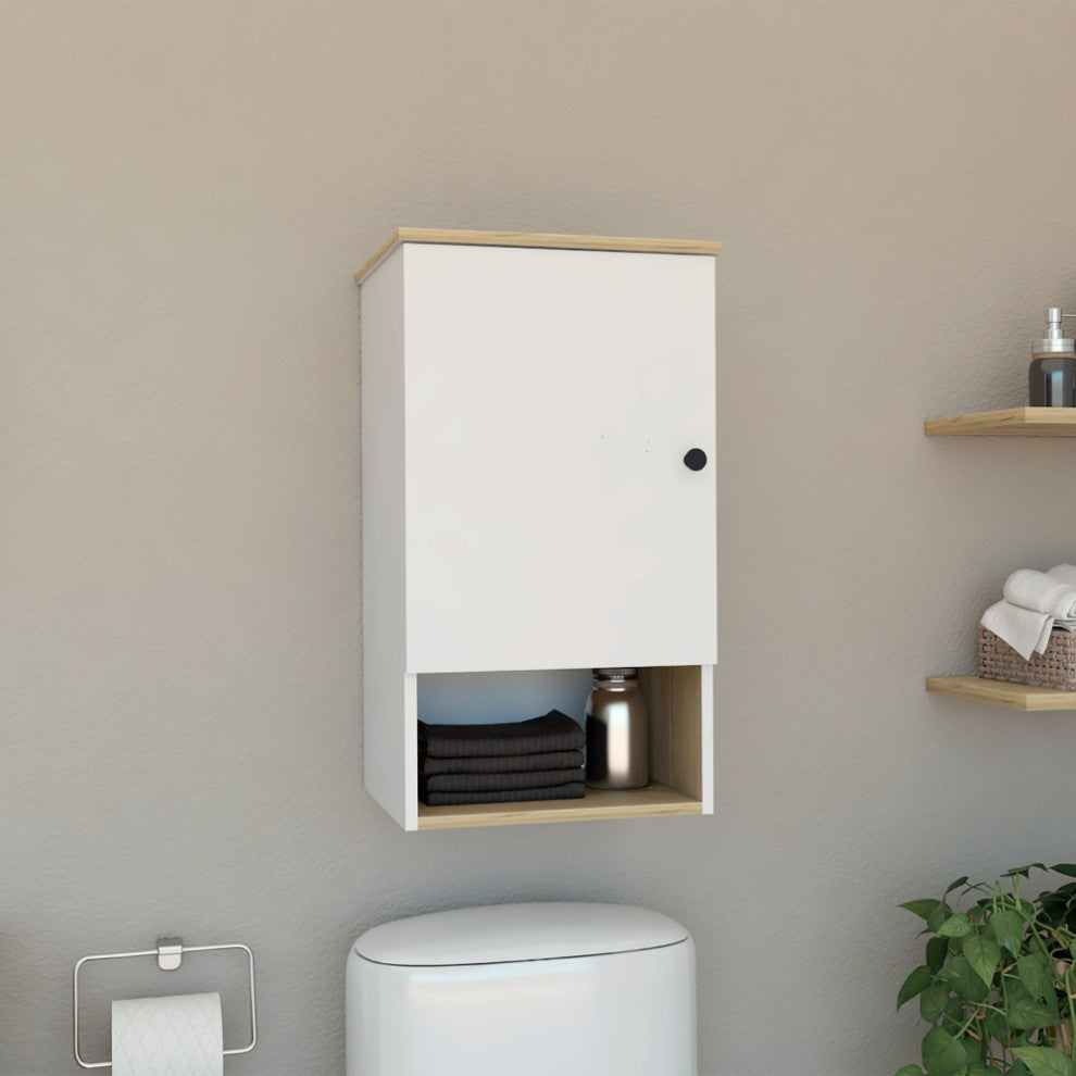 Medicine Cabinet Porto, Bathroom, Light Oak / White