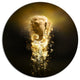 Fantasy Elephant On Black, Animal Disc Metal Wall Art, 23"