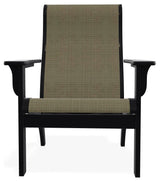 Adirondack Sling Outdoor Adirondack Armchair, Elevation Stone/Black