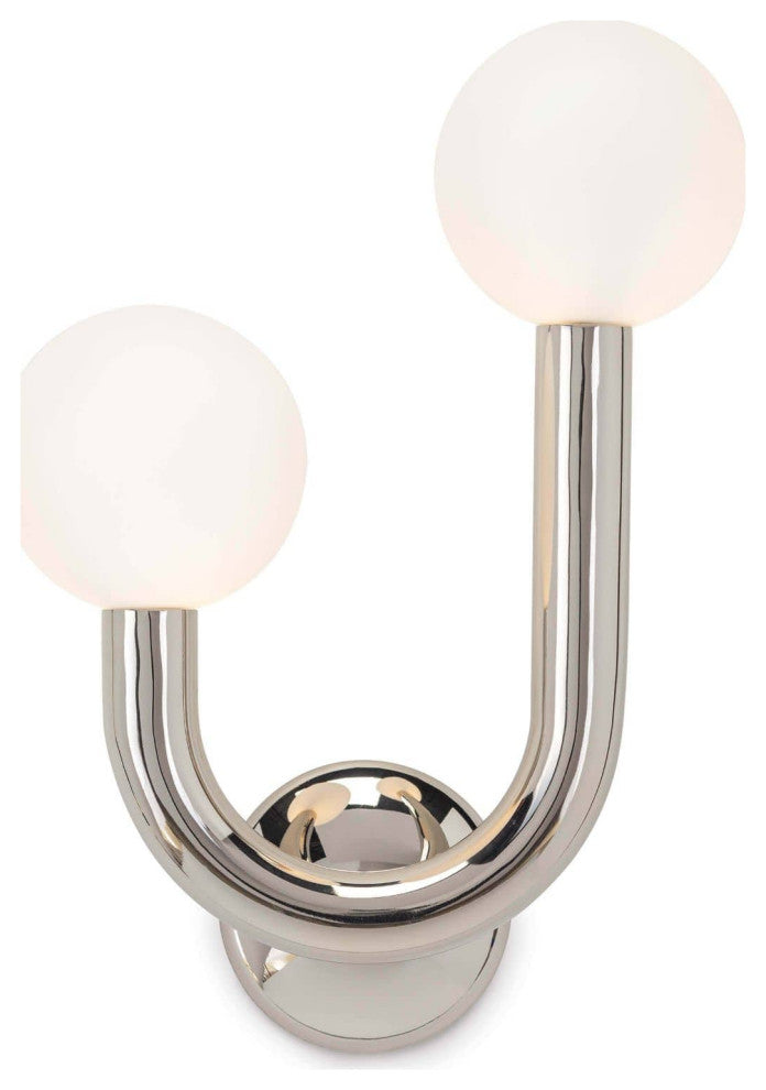 Happy Sconce Left Side, Nickel