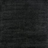 Haze Solid Low-Pile Black 7' Square Area Rug