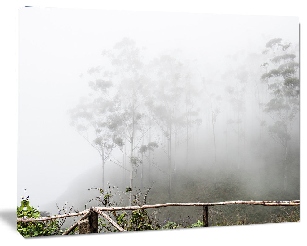 Fogs on Western Ghats Hills, Landscape Canvas Art Print, 20"x12"