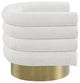 Tessa Boucle Fabric Upholstered Accent Chair, Cream