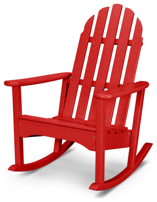 Polywood Classic Adirondack Rocking Chair, Sunset Red