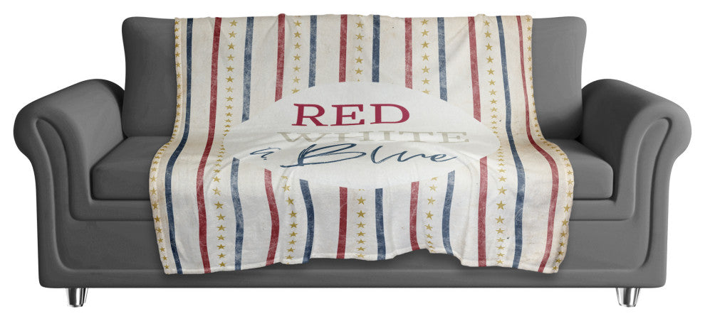 Red White And Blue 50x60 Throw Blanket