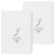 Linum Home Turkish Cotton Monica 2-Piece Embellished Washcloth Set, White