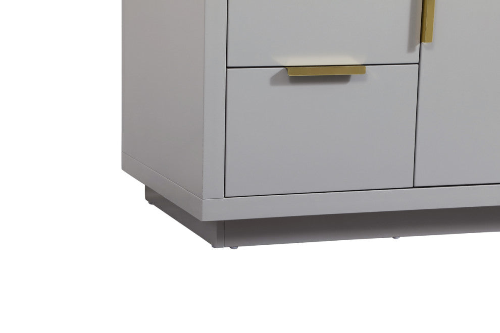 48" Single Bathroom Vanity, Gray, With Backsplash