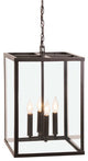 Four Light Carnegie Pendant, Oil Rubbed Bronze