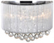 Water Drop 6 Light Drum Shade Flush Mount With Chrome Finish