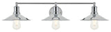 Chrome Finish 3-Light Wall Sconce