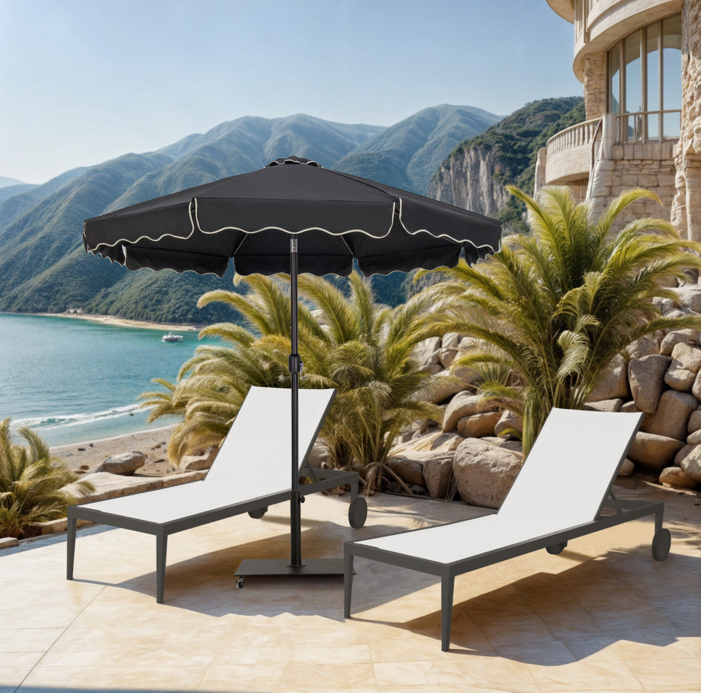 Amalfi Patio Umbrella, Black, No Base