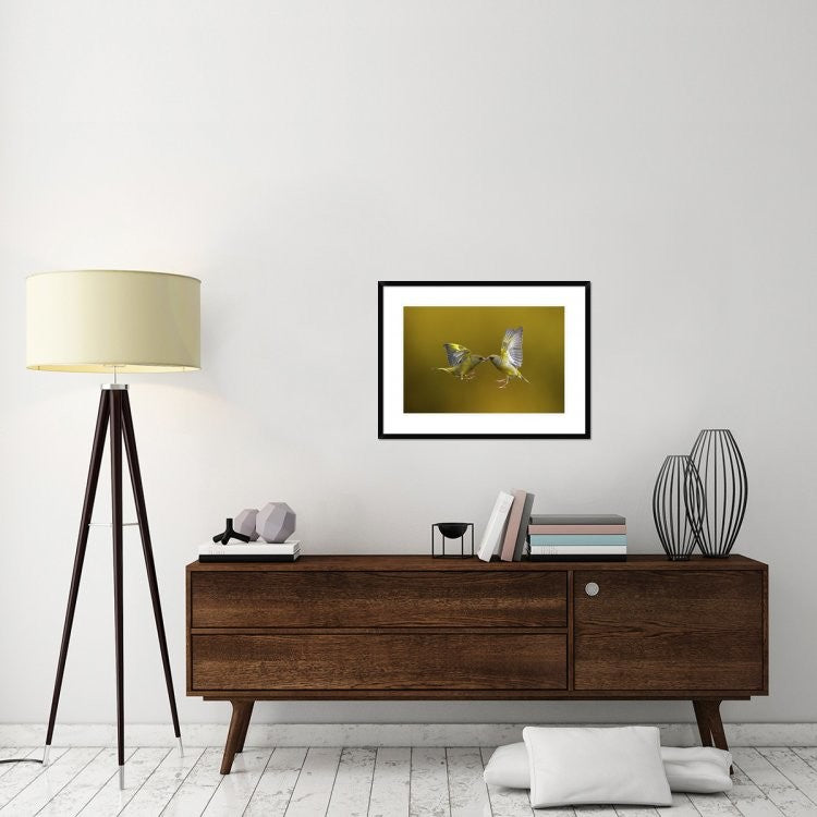 "Flying Kiss" Framed Digital Print by Marco Redaelli, 32x24"