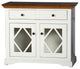 41" Shelter Bay Credenza, Soft White, Caribbean Rum