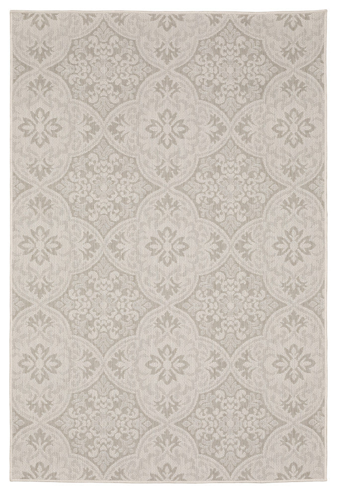 Parlan Floral Bursts Indoor-Outdoor Area Rug, Ivory, 7'10"x10'