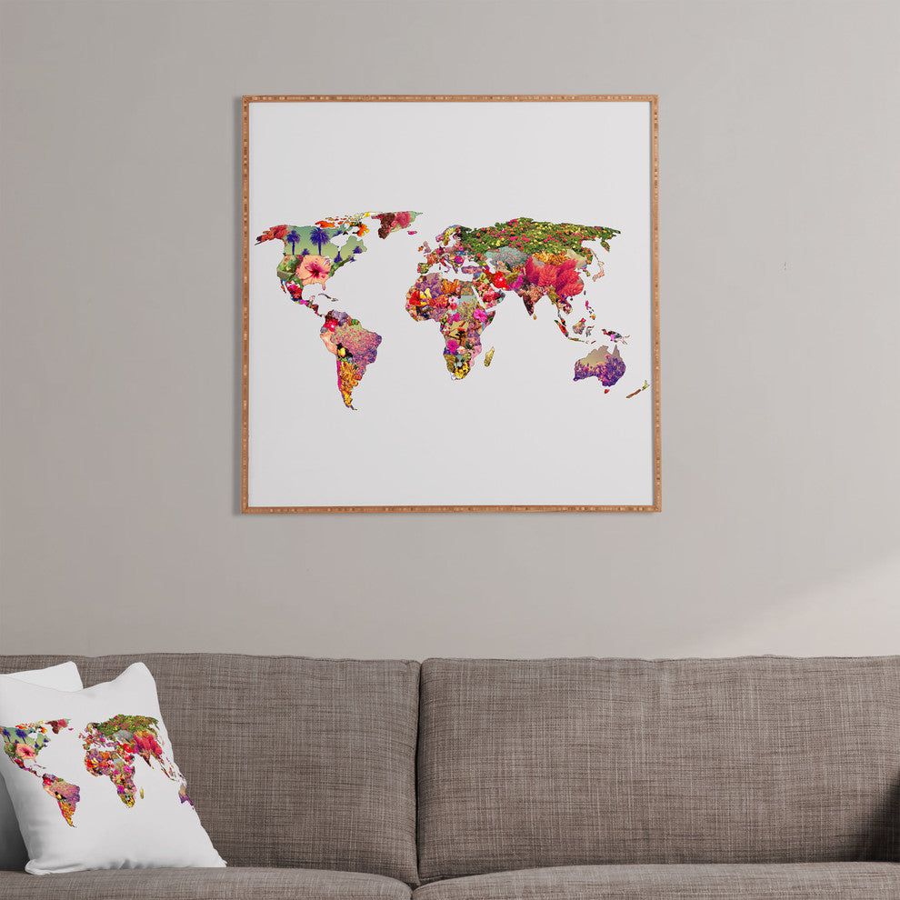 Deny Designs Bianca Green Its Your World Framed Wall Art