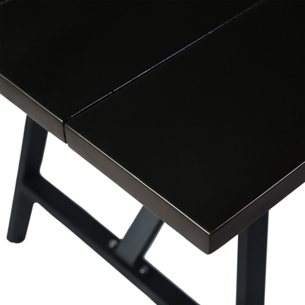 Koala Shasta 5-Piece Dining Set, Dark Eucalyptus And Metal With Black Rope