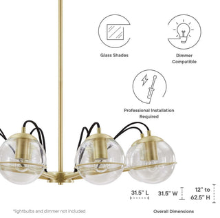 Hanna 8-Light Chandelier Clear Gold