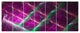 Purple Fractal Metal Grill, Abstract Wall Art Canvas, 83"x32", 7 Panels