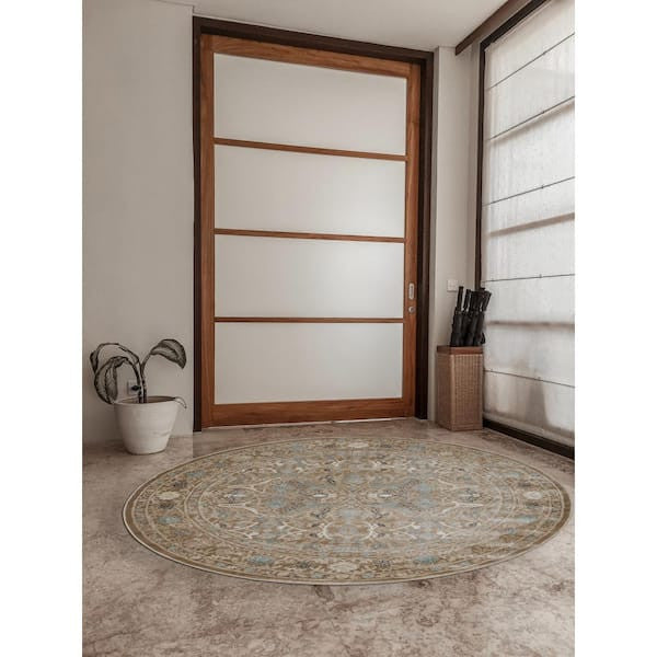 Radici 3564/0014/BEIGE Colosseo 5'3 Round Indoor Area Rug
