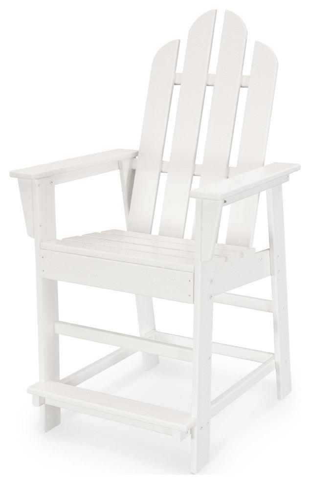 Polywood Long Island Counter Chair, White