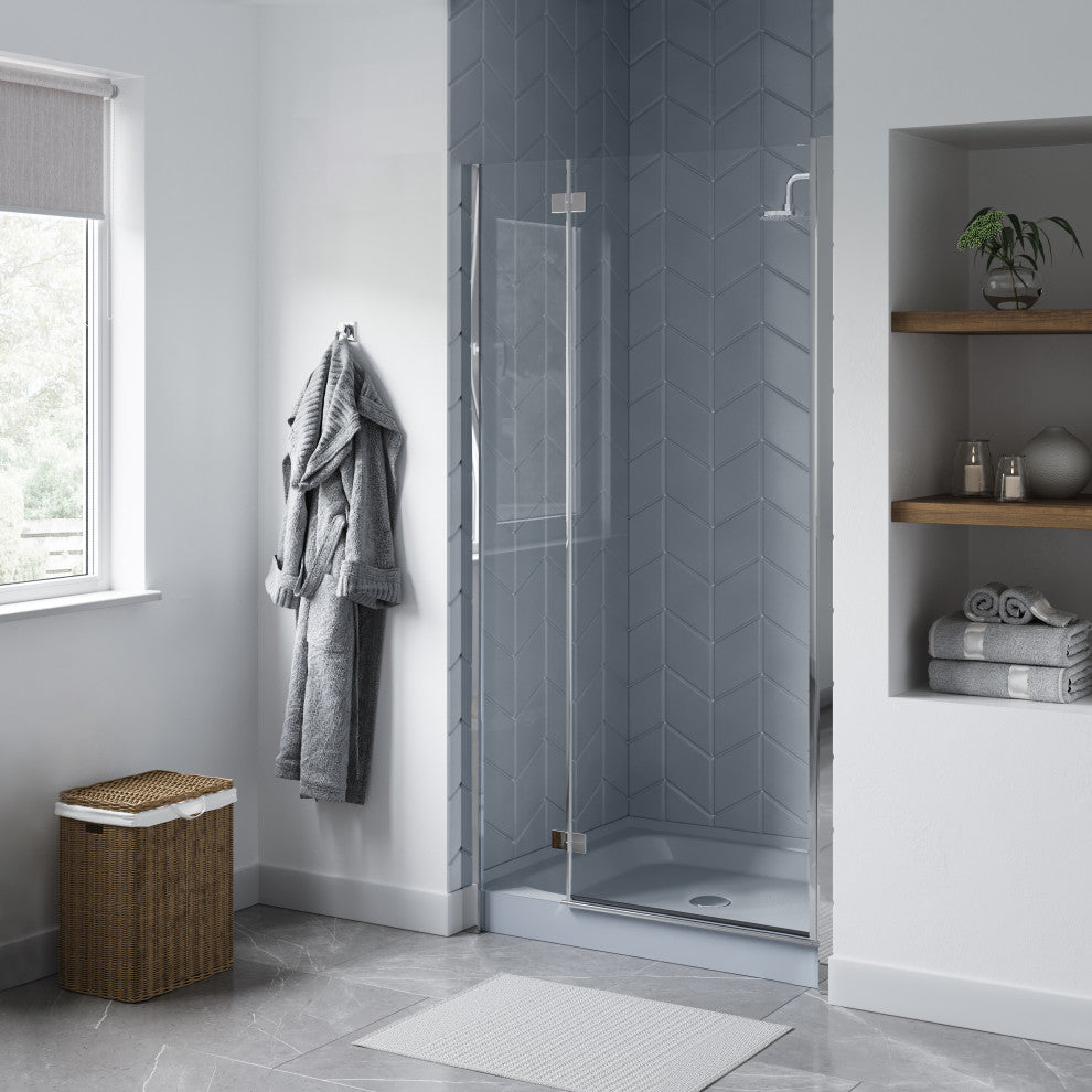 Voltaire 36"x36" Single-Threshold, Center Drain, Shower Base, Gray