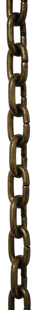 RCH Hardware Steel Standard Link Clock Chain, 10', Antique Brass, U12