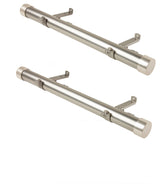 Collin 1.5" Side Curtain Rod, Satin Nickel, 18"
