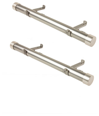 Collin 1.5" Side Curtain Rod, Satin Nickel, 18"
