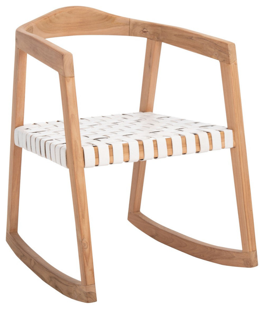 Safavieh Willa Rocking Dining Chair, White/Natural
