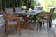7-Piece Composite Top Dining Set With Stacking Driftwood Grey Chairs