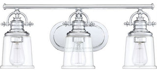 Grant 3-Light Bath Vanity, Polished Chrome