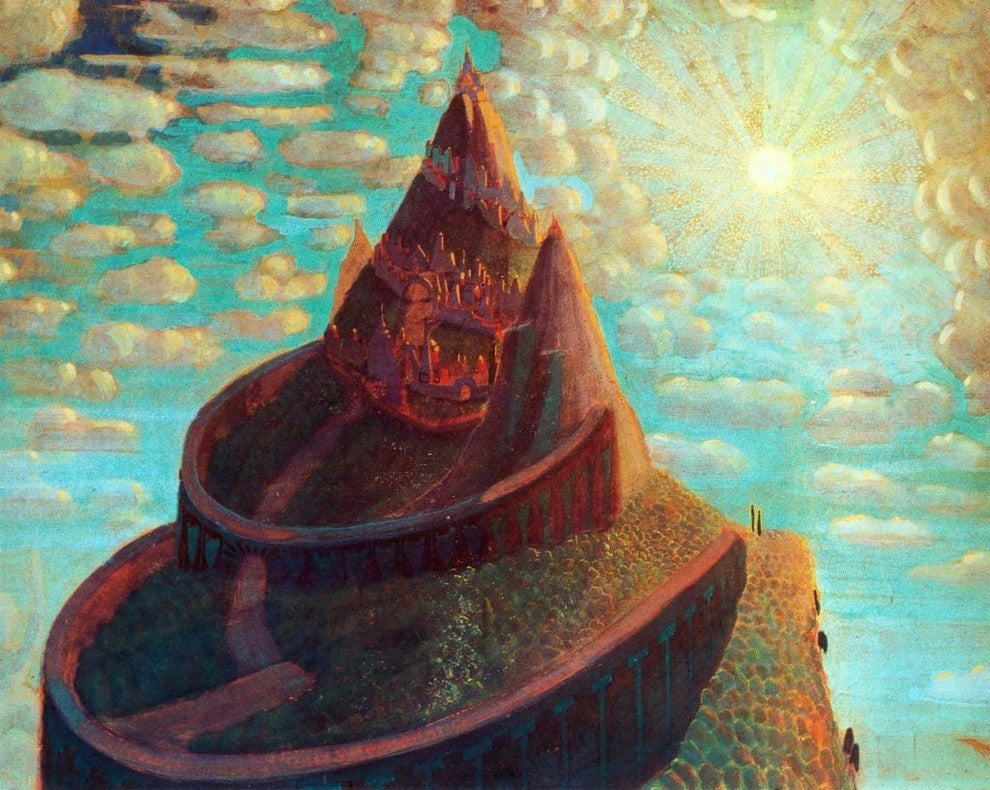 Mikalojus Ciurlionis Castle Castle Fairy Tale - 20" x 25" Premium Canvas Print