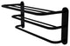 Three Tier Hotel Style Towel Shelf with Drying Rack, Matte Black