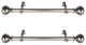 Plaid 1" Diameter Side Curtain Rod 12-20" Long, Set of 2, Satin Nickel
