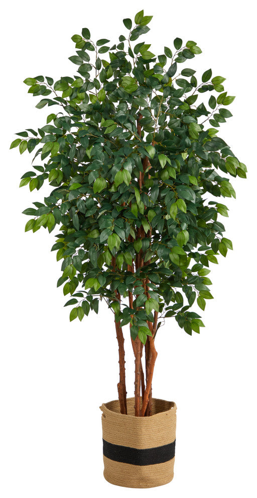 T2988 7 Sakaki Artificial Tree in Handmade Natural Cotton Planter