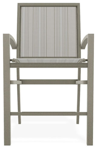 Kendall Sling Balcony Height Stackable Outdoor Stool, Harbor/Storm