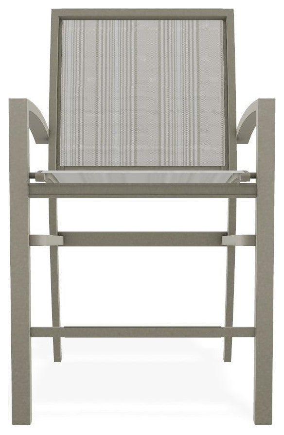 Kendall Sling Balcony Height Stackable Outdoor Stool, Harbor/Storm