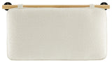 Anela Wall-Mounted Chenille Upholstered Twin Headboard, Cream Natural