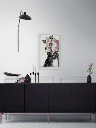 "Curly Bloom" Framed Painting Print, 24"x36"
