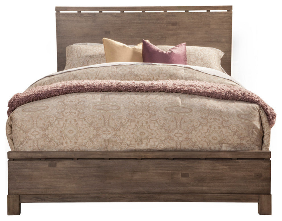 Sydney Queen Panel Bed, Weathered Grey