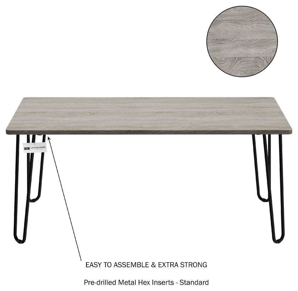 Lavish Home Coffee Table With Hairpin Legs-Modern Furniture