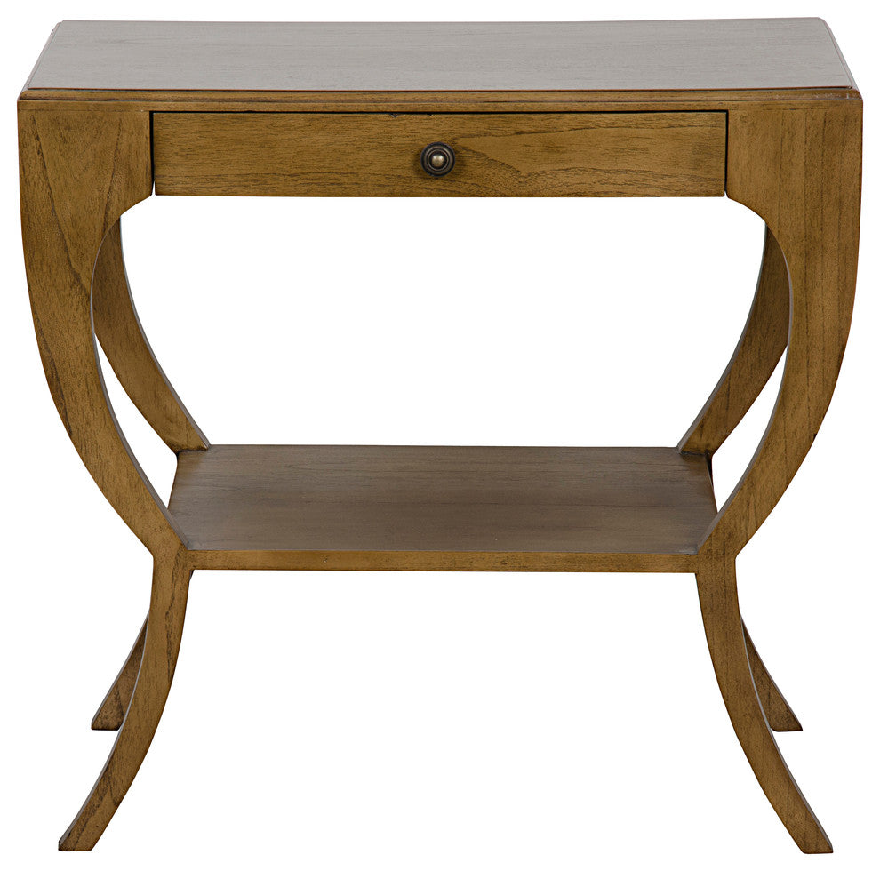 Maude Side Table, Saddle Brown