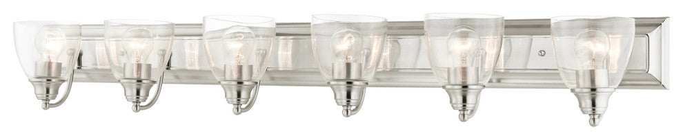 Brushed Nickel Transitional, Colonial, Vanity Sconce