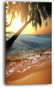 "Beautiful Sunset on Tropical Beach" Seashore Canvas Print, 16"x32"