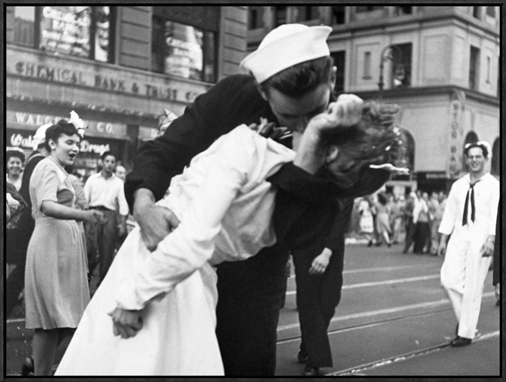 "Kissing the War Goodbye in Times Square, 1945, I"  by Victor Jorgensen, 33x25"